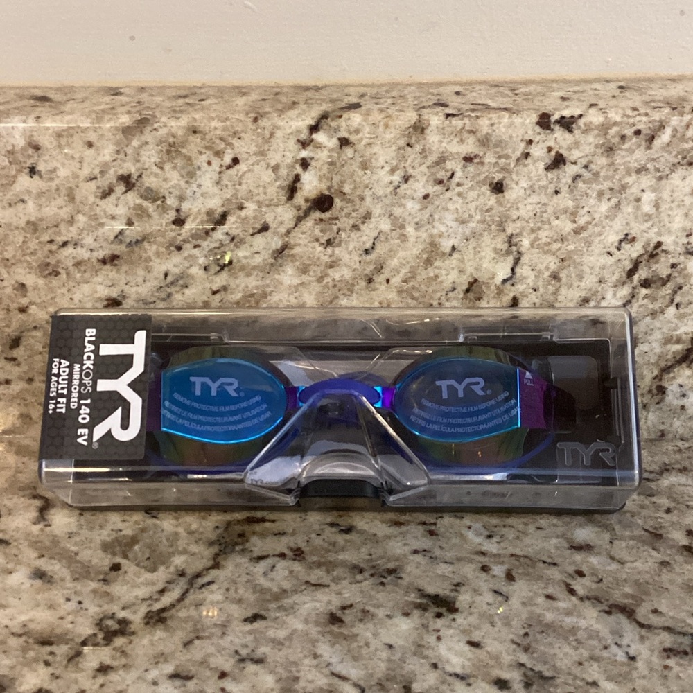 TYR Blue and Black Swim Goggles
